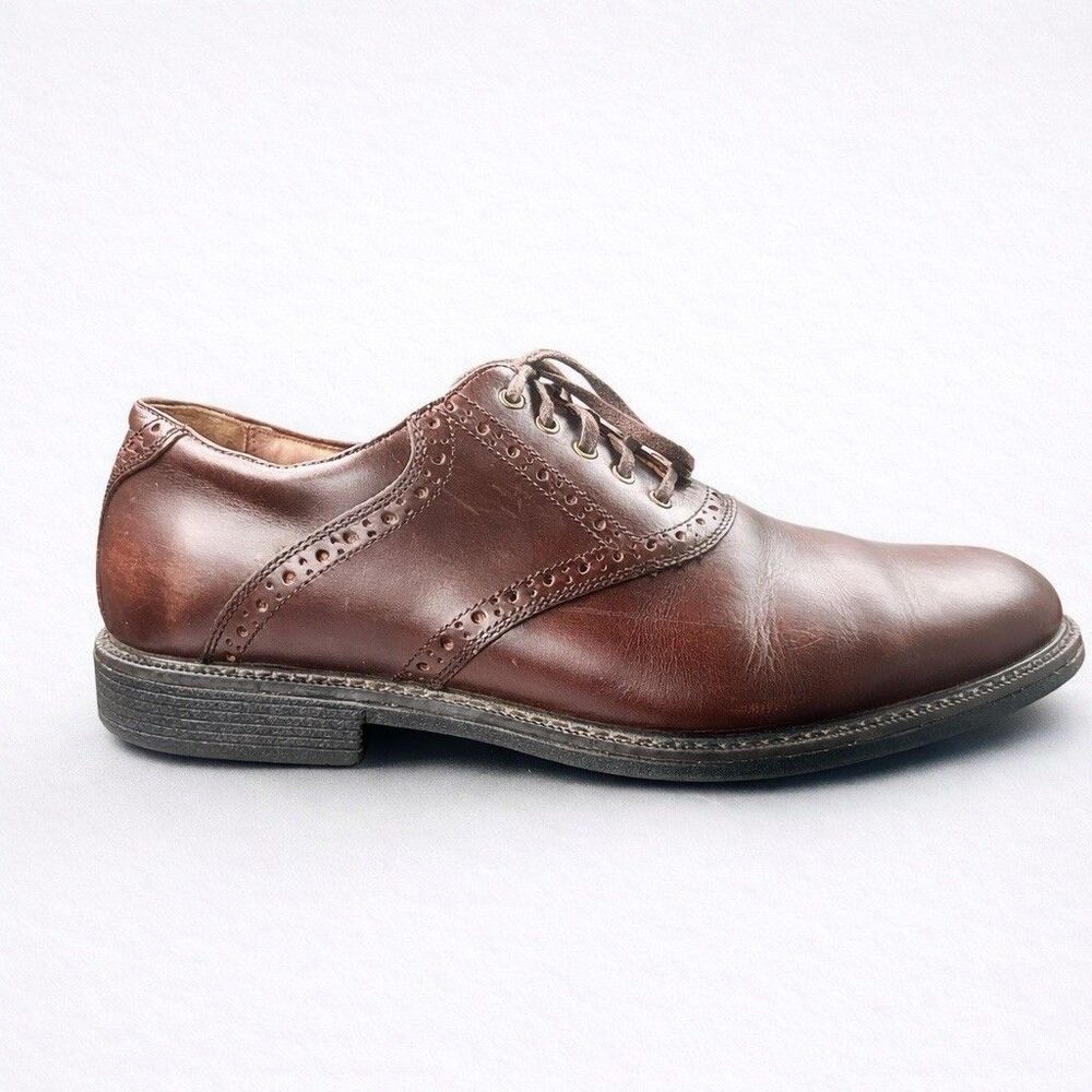 Johnston & Murphy XC4 Waterproof Oxford Dress Shoes Brown Leather Mens 10